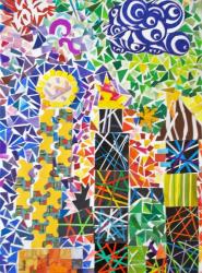 24-26-Цветные города (мозаичная композиция)-  Коллективная работа1