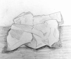 08-Рисунок мятого листа бумаги-Мельникова Дарья